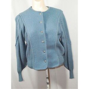 Chic Blue Women's Cardigan Sweater